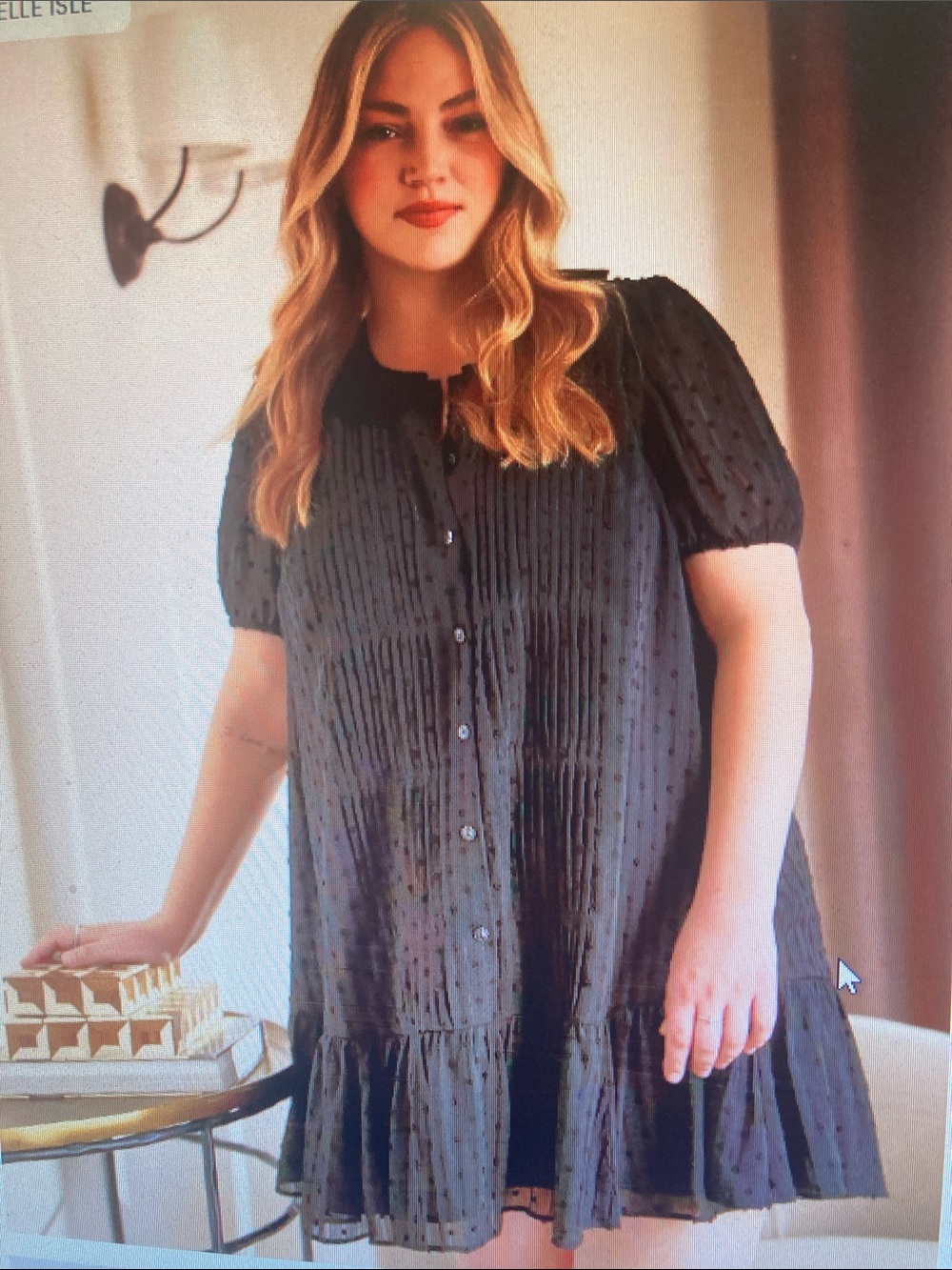 torrid Black Short-Sleeve Button Babydoll Dress